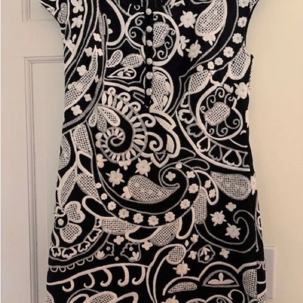 Beth Bowley Monochrome Patterned Dress